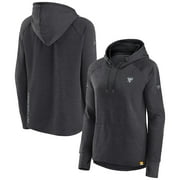 Women's Fanatics Heather Charcoal Pittsburgh Penguins Authentic Pro Pullover Hoodie